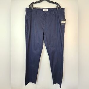 NWT Joseph Abboud Men's Navy Classic Chino/Kahiki Stretch Slack Pants, Sz 40x34